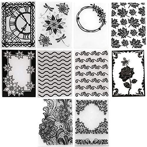 Various Pattern Plastic Embossing Stencil Folder Molds DIY Paper Craft Scrapbook
